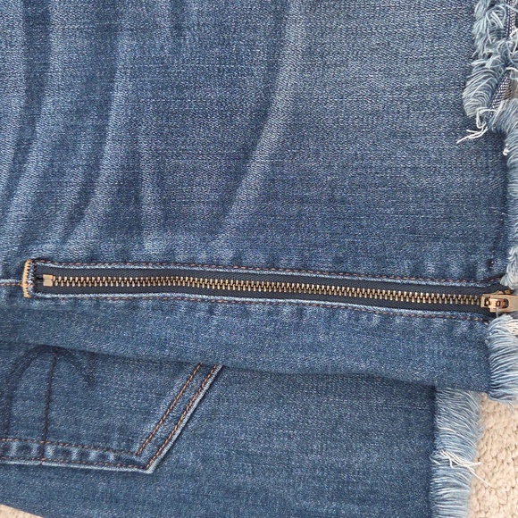 American Eagle Outfitters Blue Denim Stretch High Rise Skirt - Picture 6 of 7